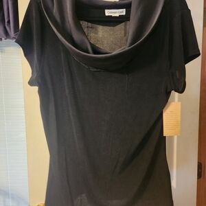 Coldwater Creek Black Cowl Neck Sweater